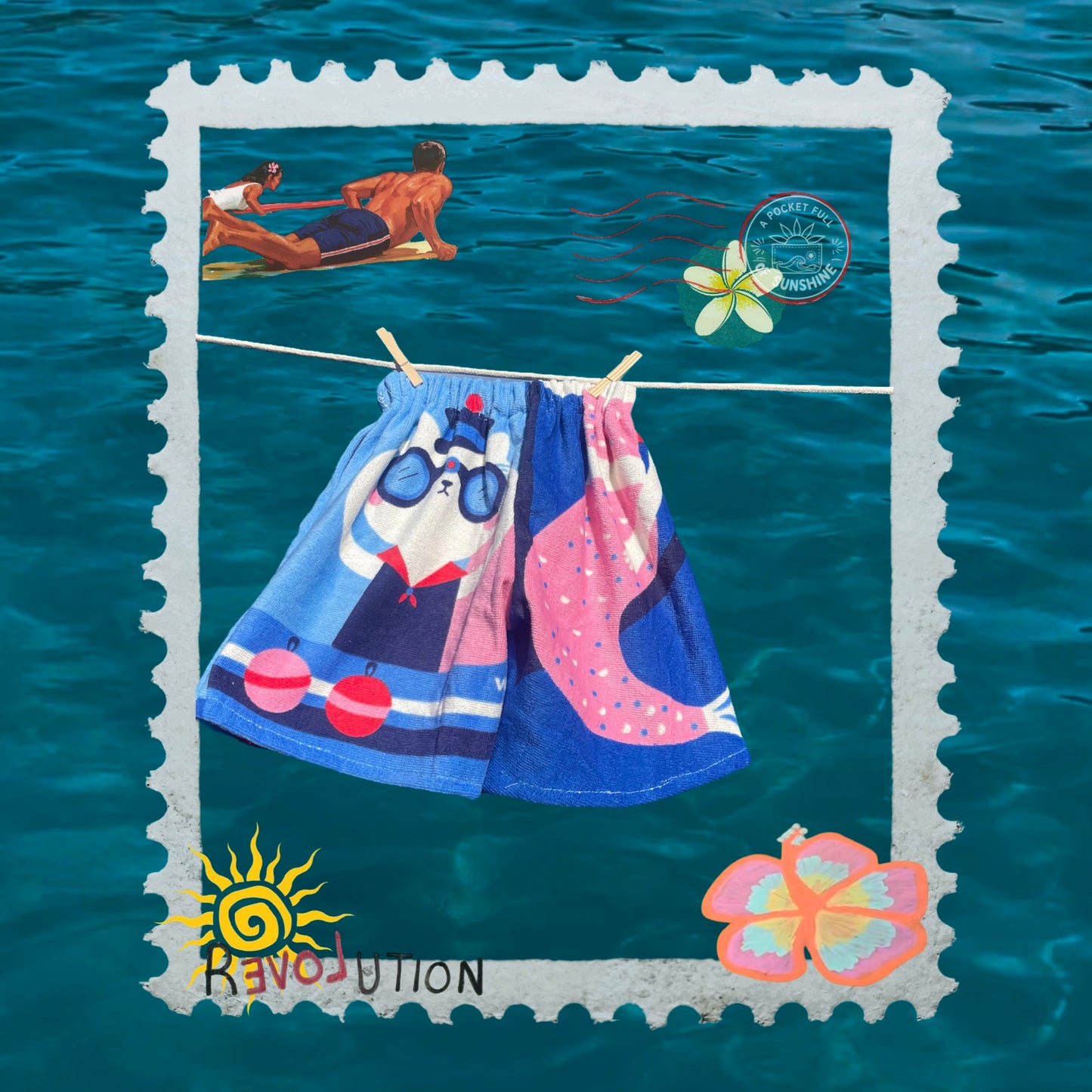 ‘Nautical’ Towel Shorts