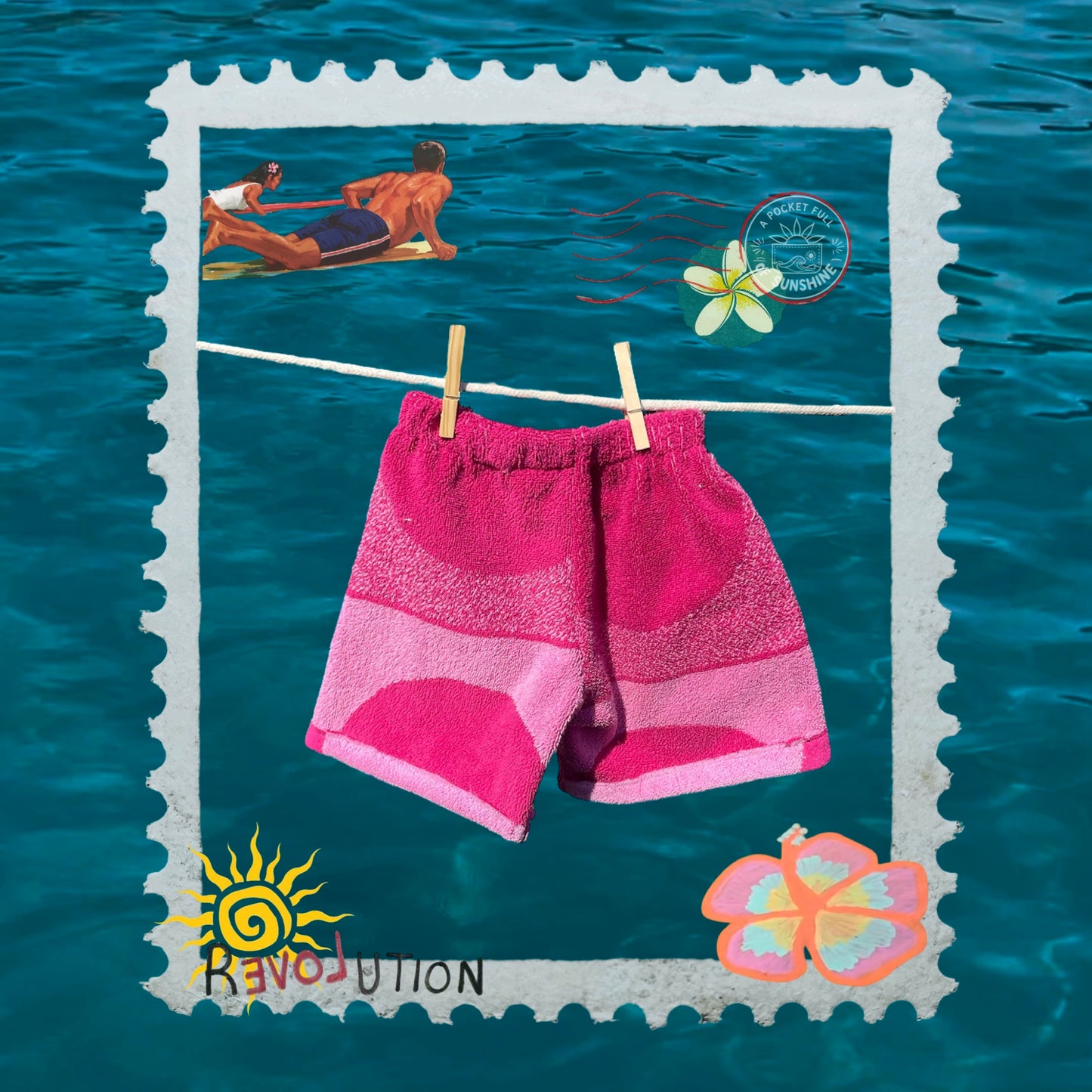 ‘Moonshine’ Towel Shorts