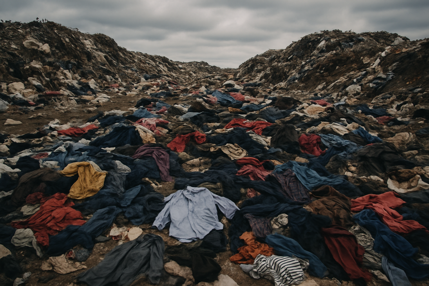 clothes at landfill